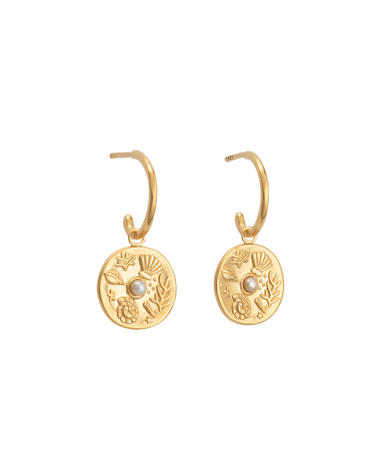 BY THE SEA HOOPS (18K GOLD PLATED) IMAGE 1