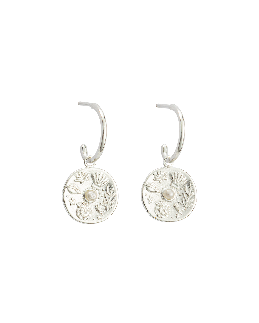 BY THE SEA HOOPS (STERLING SILVER) - IMAGE 1