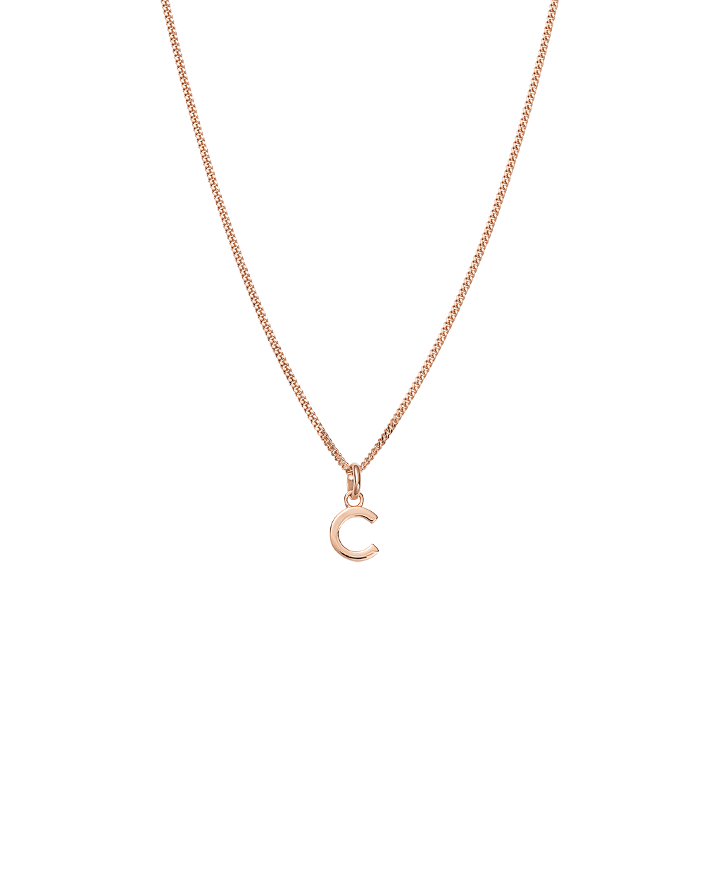 OUTLINE INITIAL NECKLACE A-Z (18K ROSE GOLD VERMEIL) IMAGE 5
