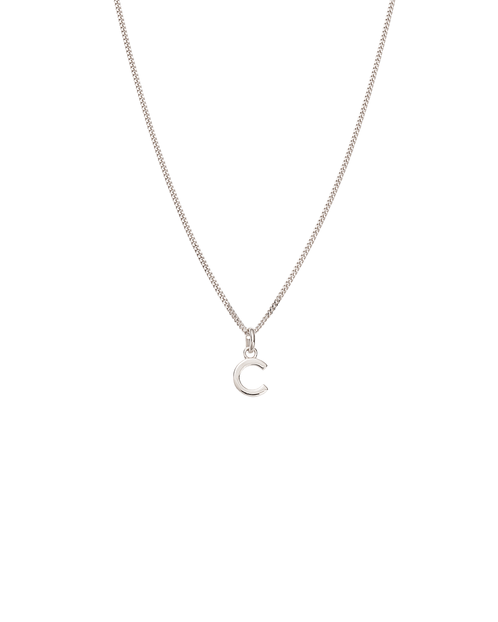 OUTLINE INITIAL NECKLACE A-Z (STERLING SILVER) IMAGE 5