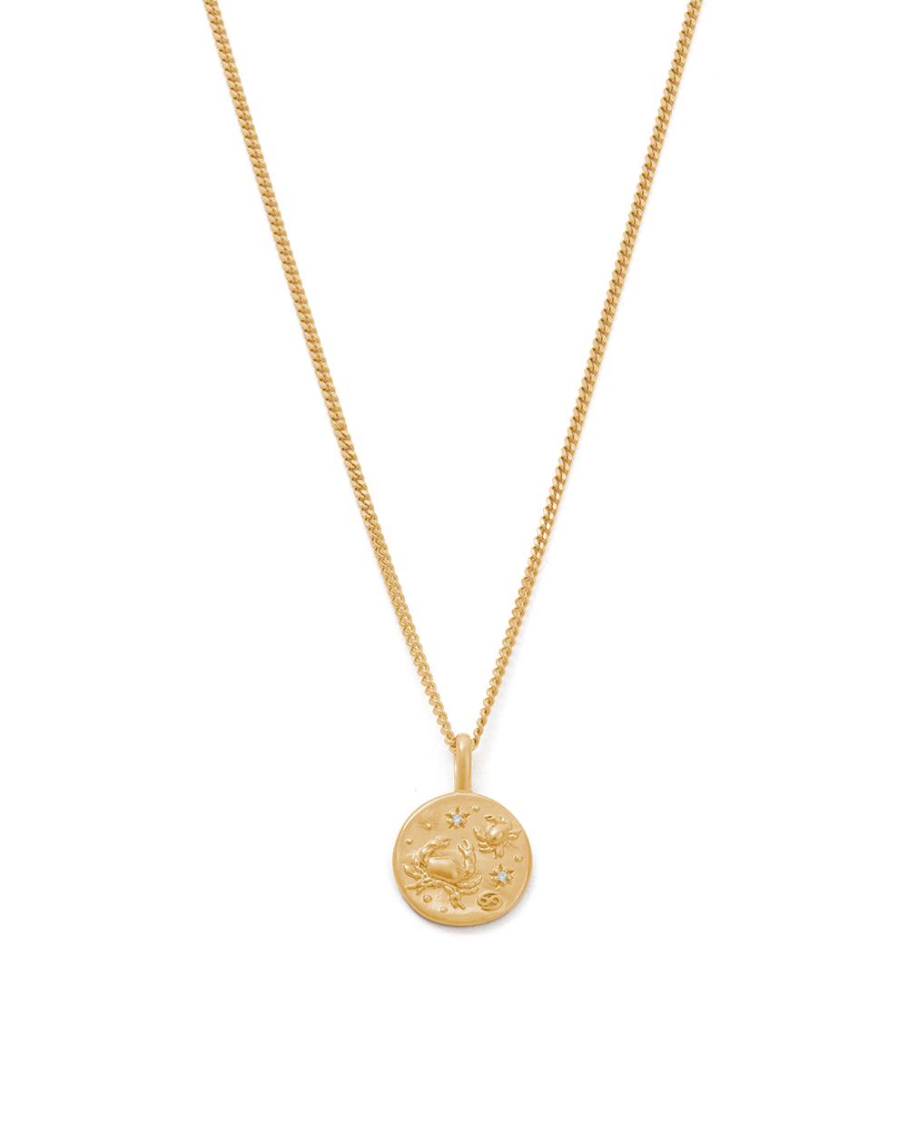 CANCER PETITE ZODIAC NECKLACE (18K GOLD VERMEIL) IMAGE 1
