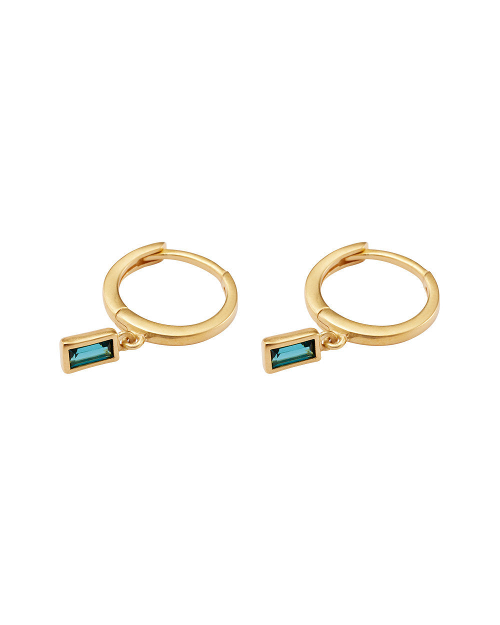CENTRA DROP HOOPS (18K GOLD PLATED) IMAGE 6