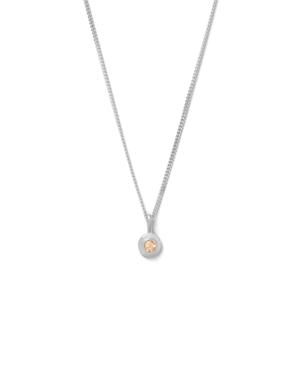 BIRTHSTONE NECKLACE (STERLING SILVER)