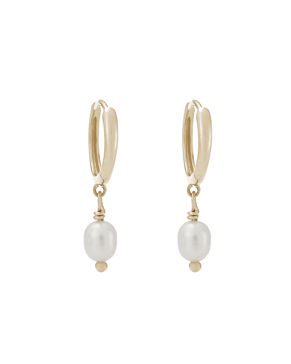 CLASSIC PEARL HOOPS (9K GOLD) IMAGE 1