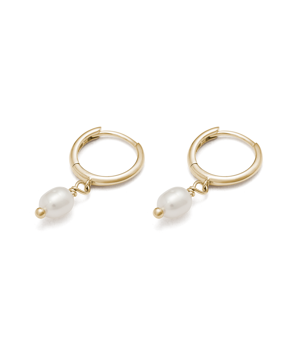 CLASSIC PEARL HOOPS (9K GOLD) IMAGE 5