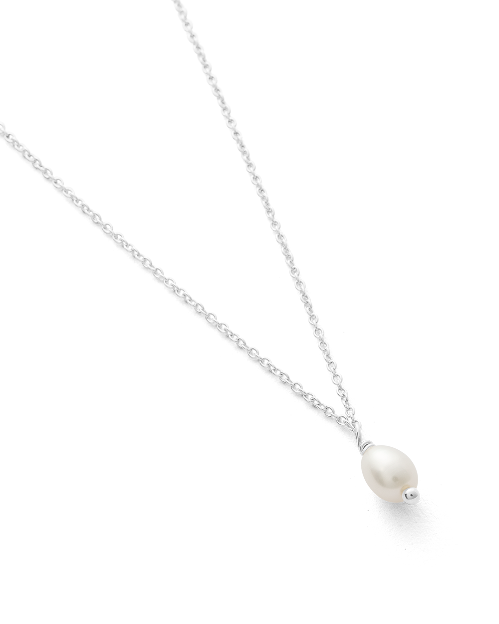 CLASSIC PEARL NECKLACE (STERLING SILVER) IMAGE 5