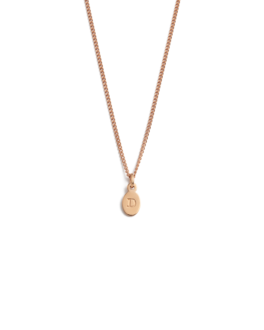 INITIAL NECKLACE A-Z (18K ROSE GOLD VERMEIL) IMAGE 8