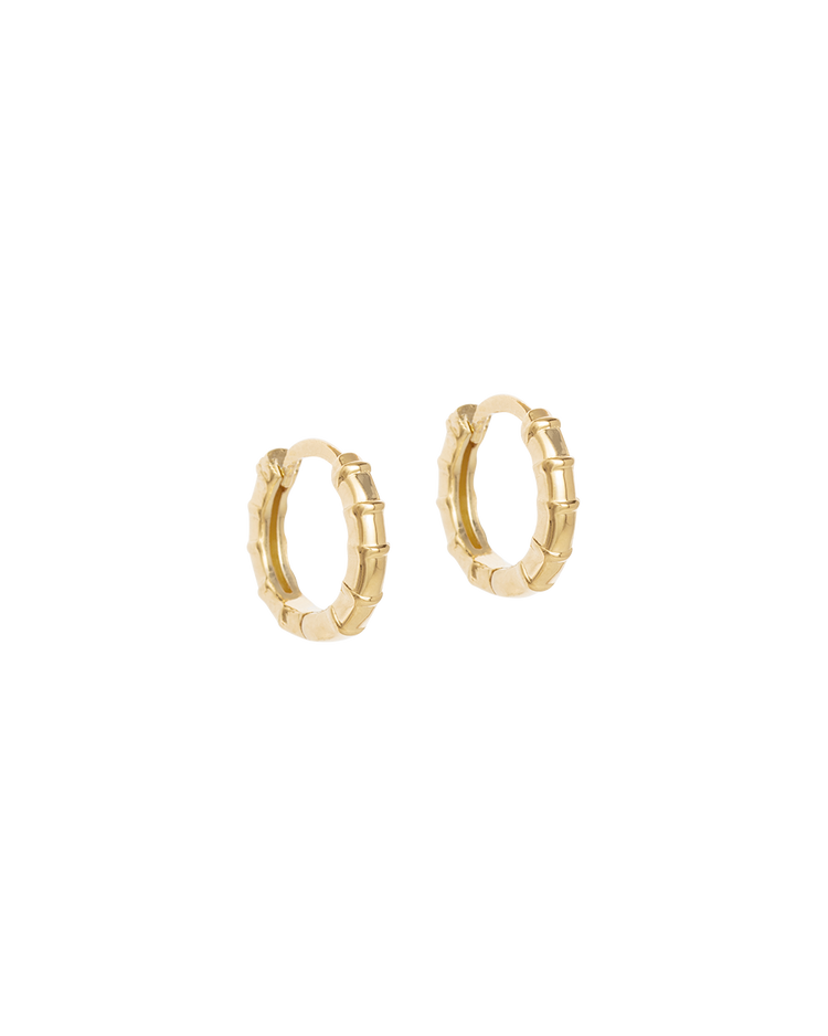 DECO HOOPS (18K GOLD PLATED) - IMAGE 1