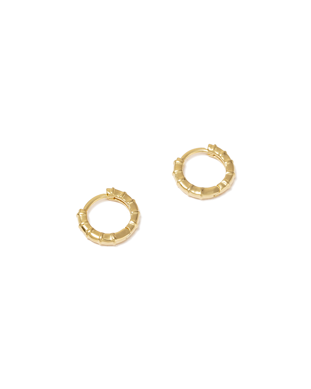 DECO HOOPS (18K GOLD PLATED) - IMAGE 4