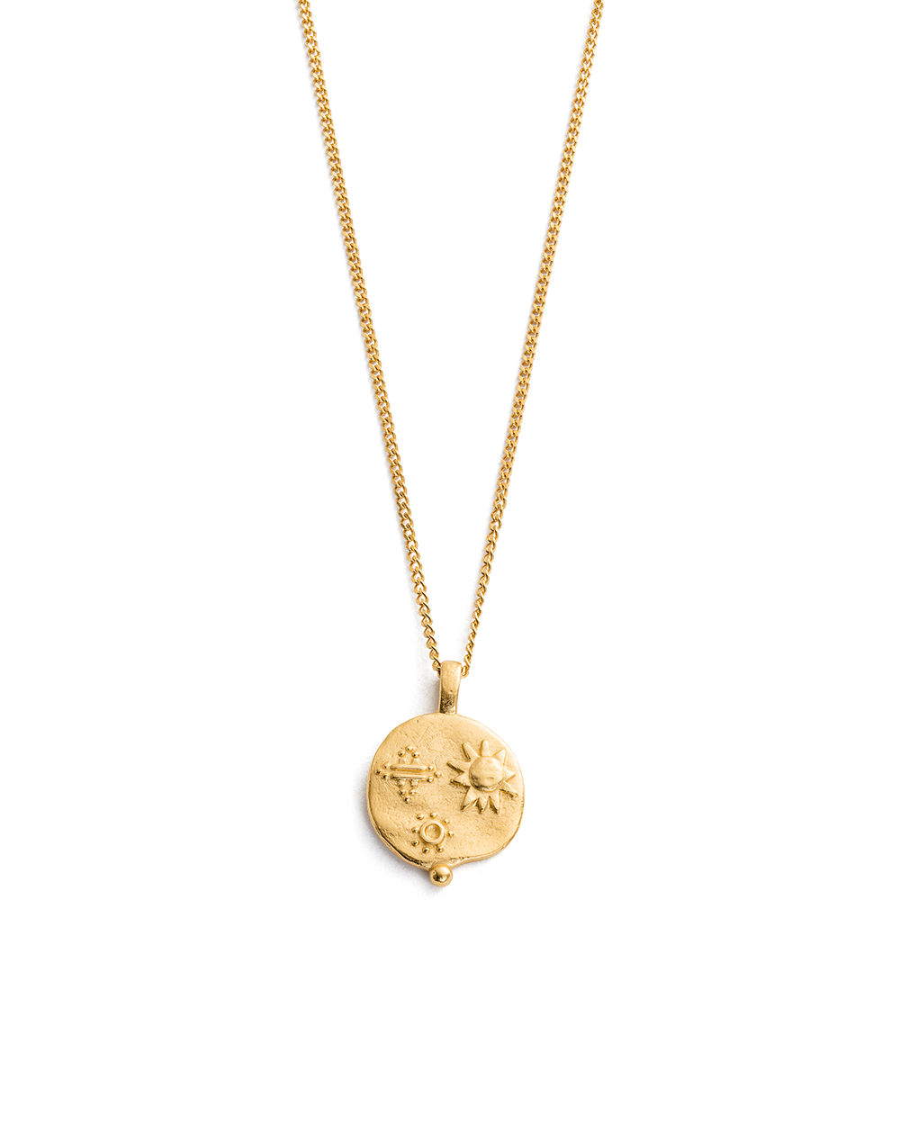 DESERT SUN COIN NECKLACE (18K GOLD VERMEIL) IMAGE 1