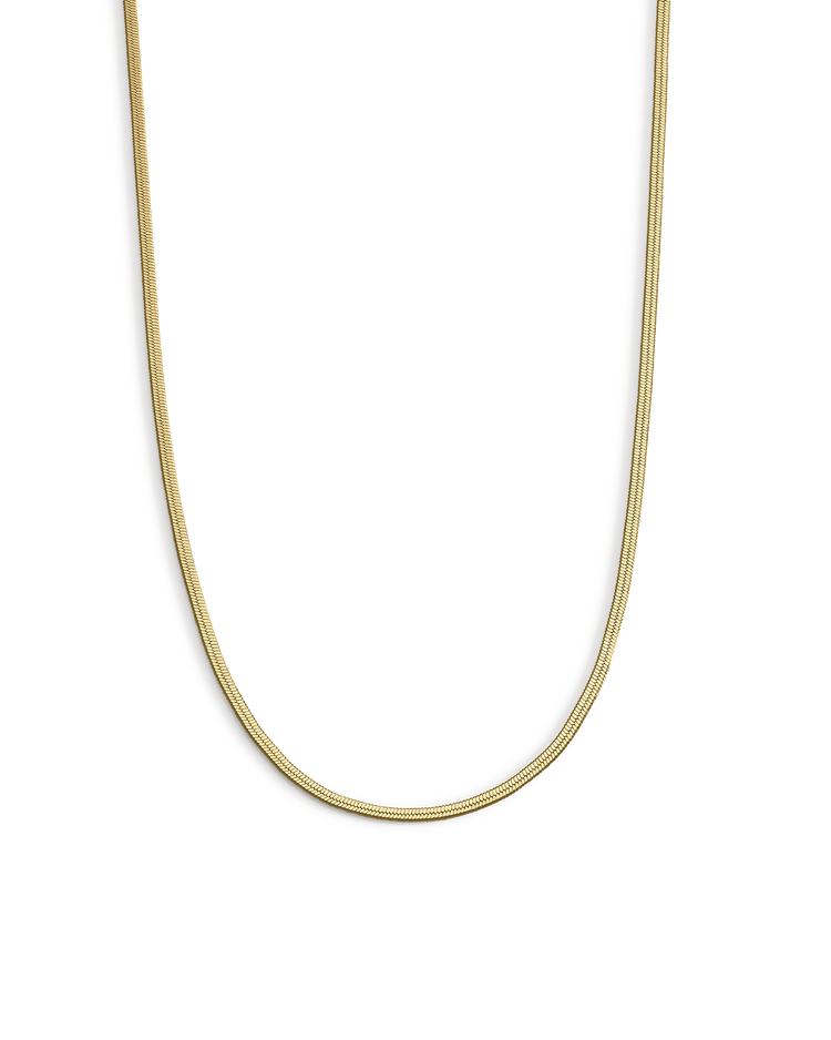 ELEMENTAL HERRINGBONE CHAIN (18K GOLD PLATED)