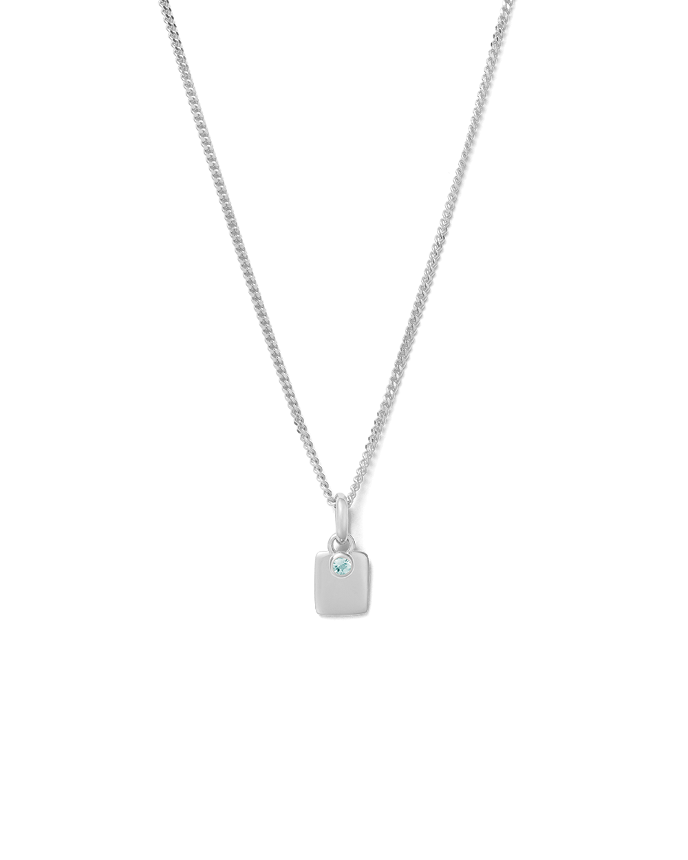 ENGRAVABLE BIRTHSTONE NECKLACE (STERLING SILVER) IMAGE 10