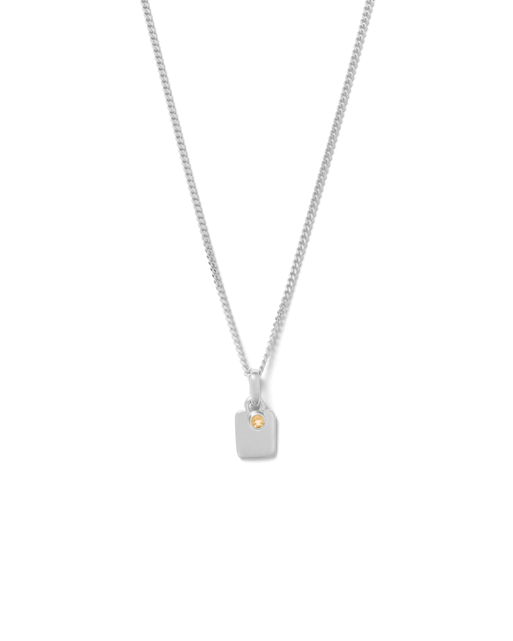 ENGRAVABLE BIRTHSTONE NECKLACE (STERLING SILVER) IMAGE 15