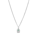 ENGRAVABLE BIRTHSTONE NECKLACE (STERLING SILVER) IMAGE 1