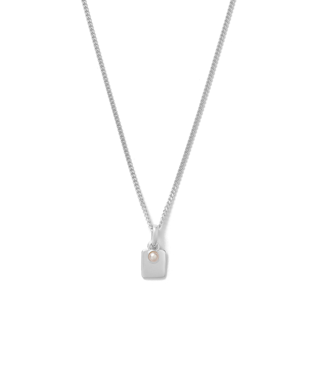 ENGRAVABLE BIRTHSTONE NECKLACE (STERLING SILVER) IMAGE 12