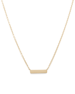 ENGRAVABLE PETITE BAR NECKLACE (9K GOLD) IMAGE 1