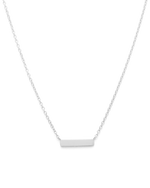 ENGRAVABLE PETITE BAR NECKLACE (STERLING SILVER) IMAGE 1