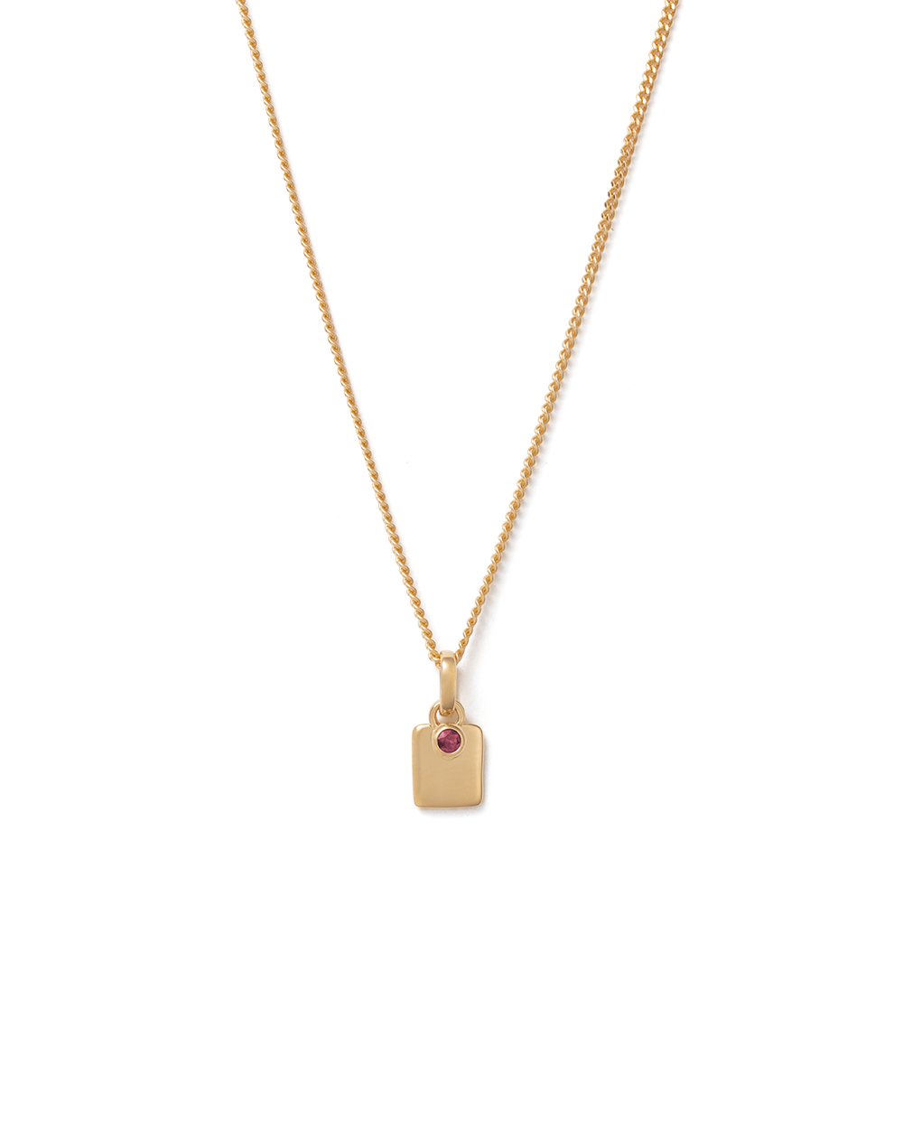 ENGRAVABLE BIRTHSTONE NECKLACE (18K GOLD VERMEIL) IMAGE 17