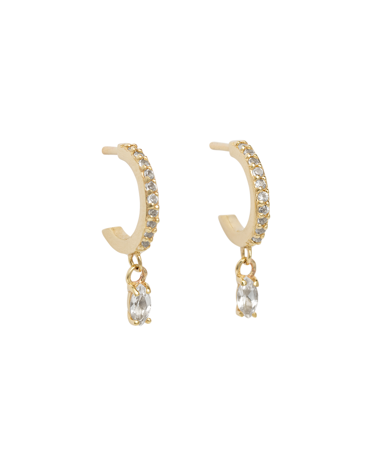 ETERNITY DROP HOOPS (GOLD) IMAGE 1