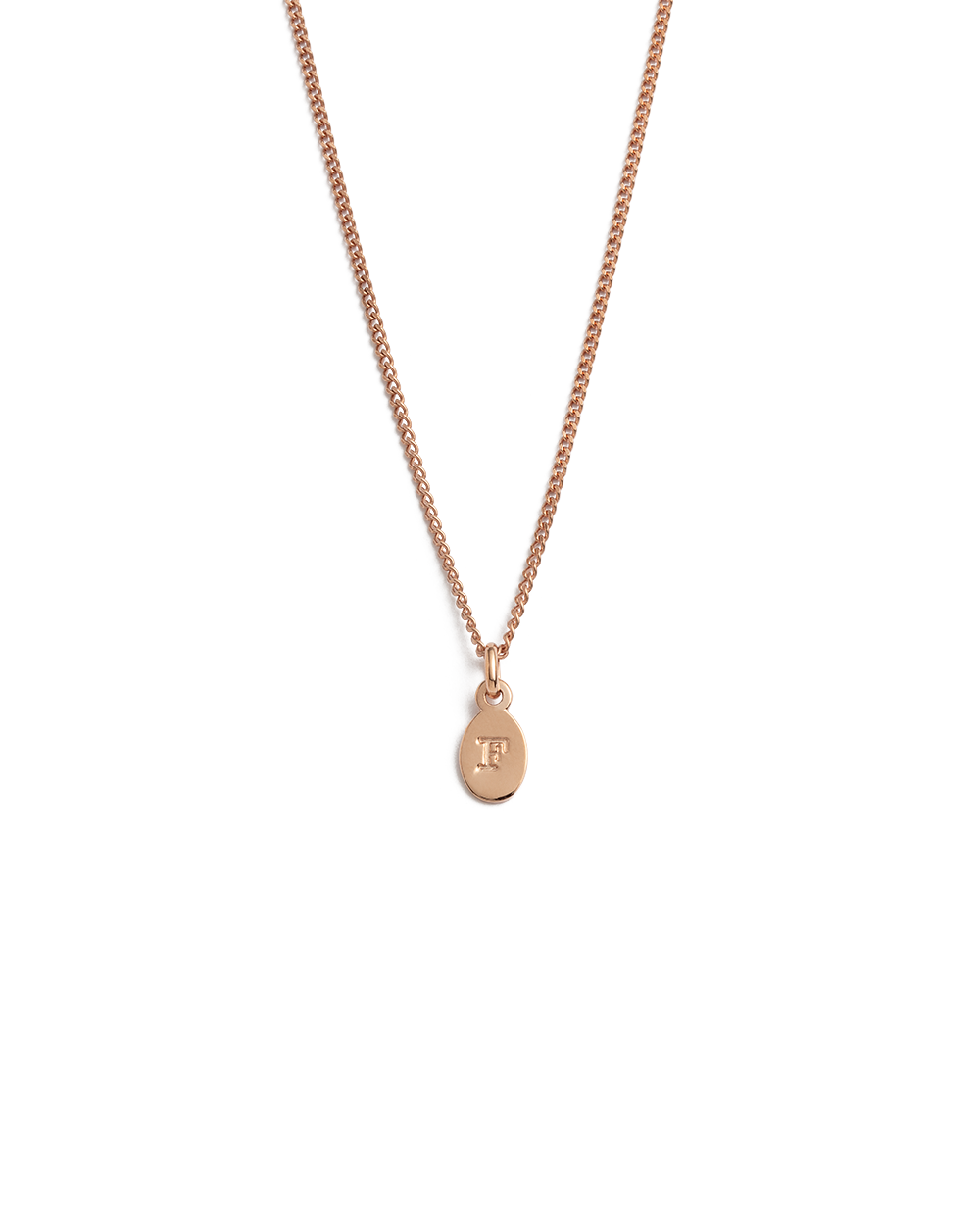 INITIAL NECKLACE A-Z (18K ROSE GOLD VERMEIL) IMAGE 11