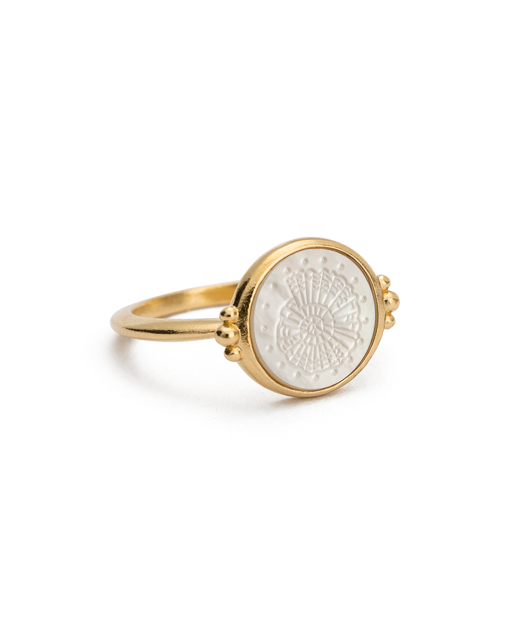 FOSSIL SHELL RING (18K GOLD VERMEIL) - IMAGE 4
