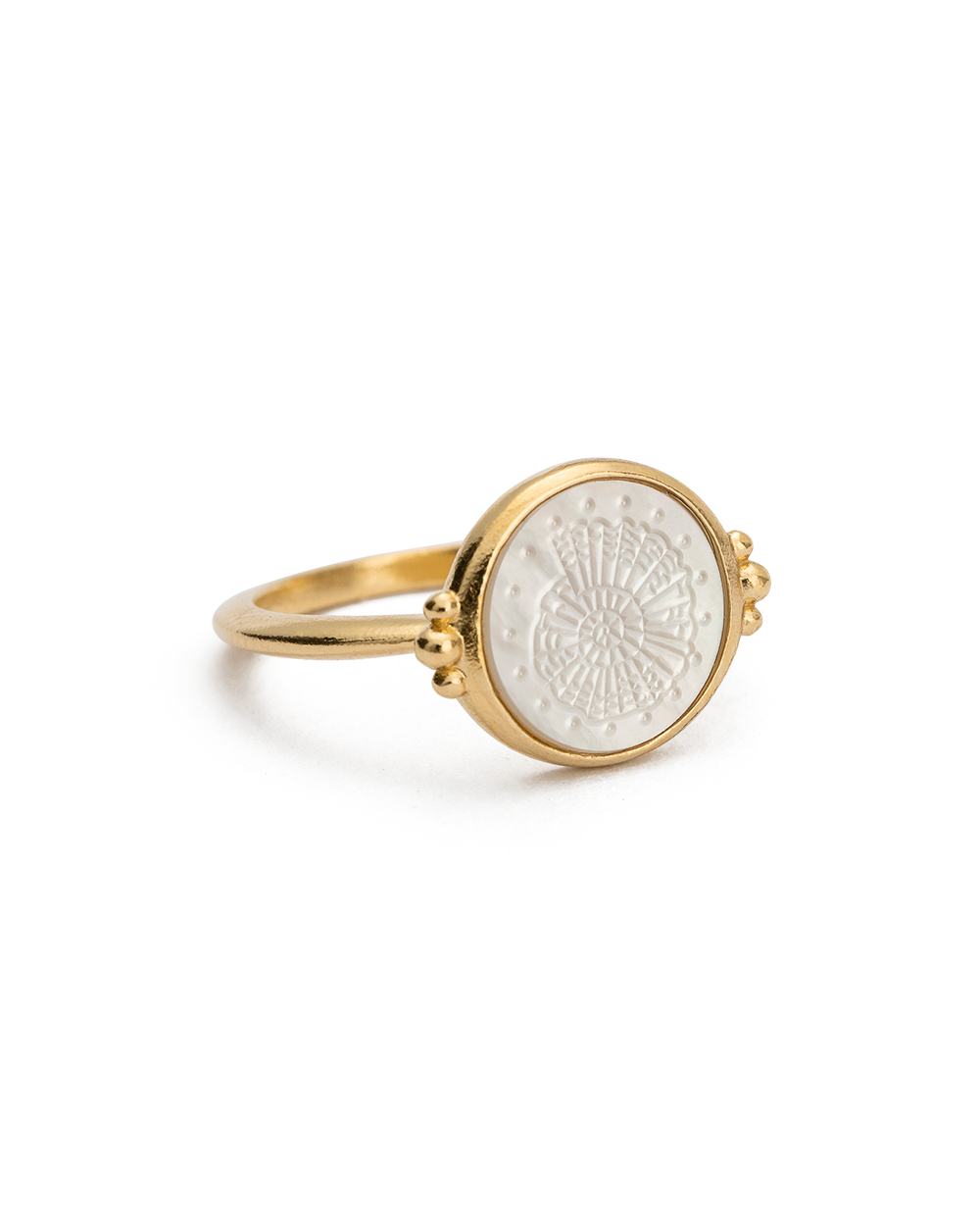 FOSSIL SHELL RING (18K GOLD VERMEIL) IMAGE 4