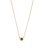 PETITE BIRTHSTONE NECKLACE (9K GOLD) IMAGE 1