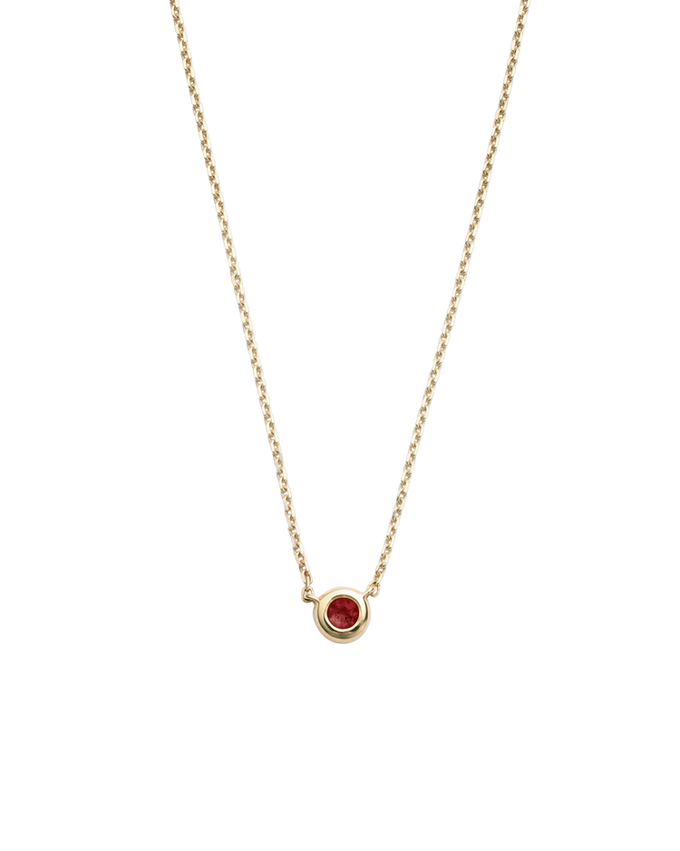 PETITE BIRTHSTONE NECKLACE (9K GOLD) IMAGE 1