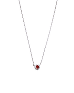 PETITE BIRTHSTONE NECKLACE (STERLING SILVER) IMAGE 1