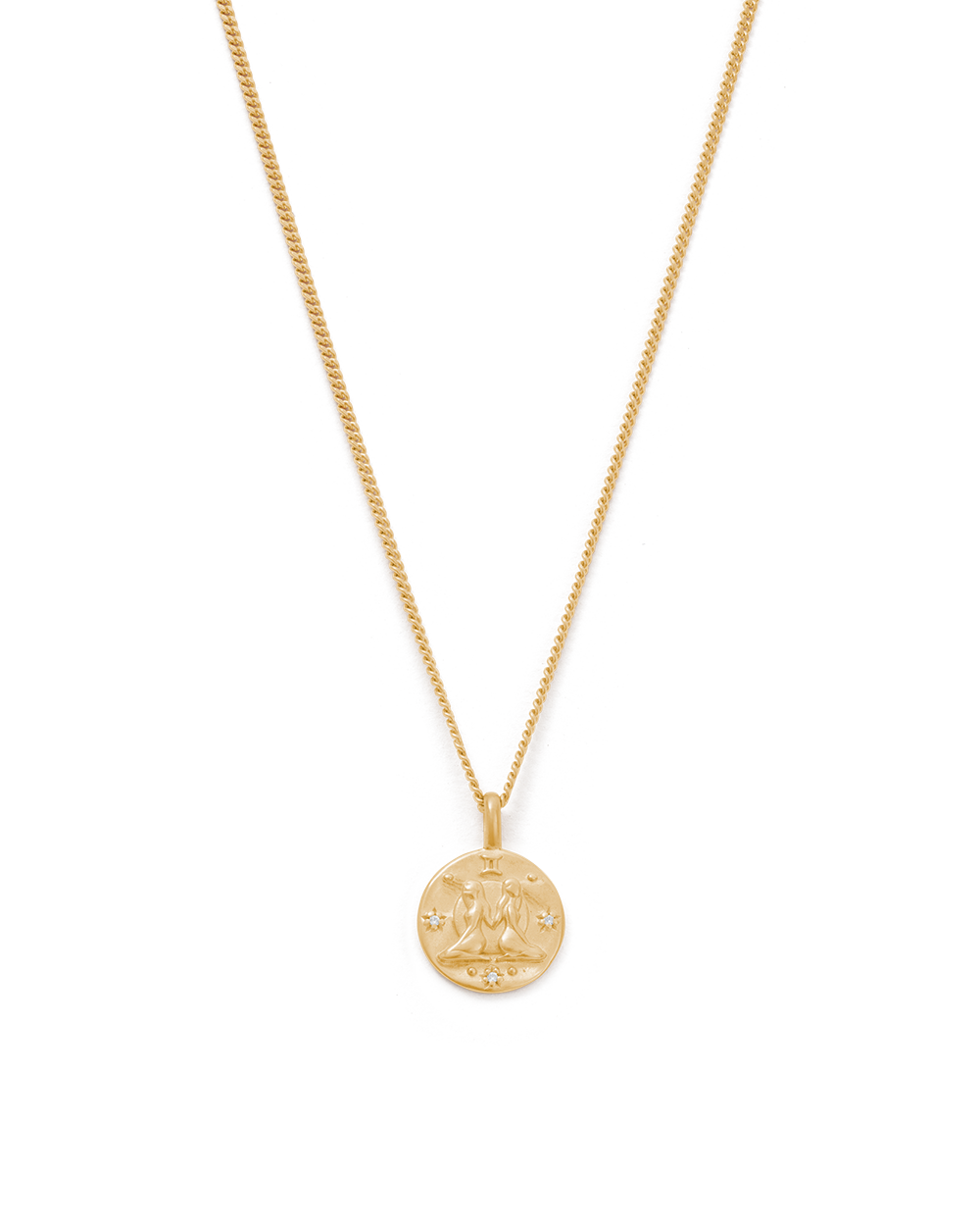 GEMINI PETITE ZODIAC NECKLACE (18K GOLD VERMEIL) IMAGE 1