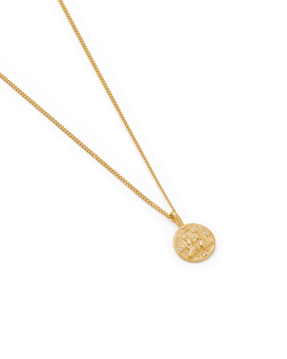 GEMINI PETITE ZODIAC NECKLACE (18K GOLD VERMEIL) IMAGE 4