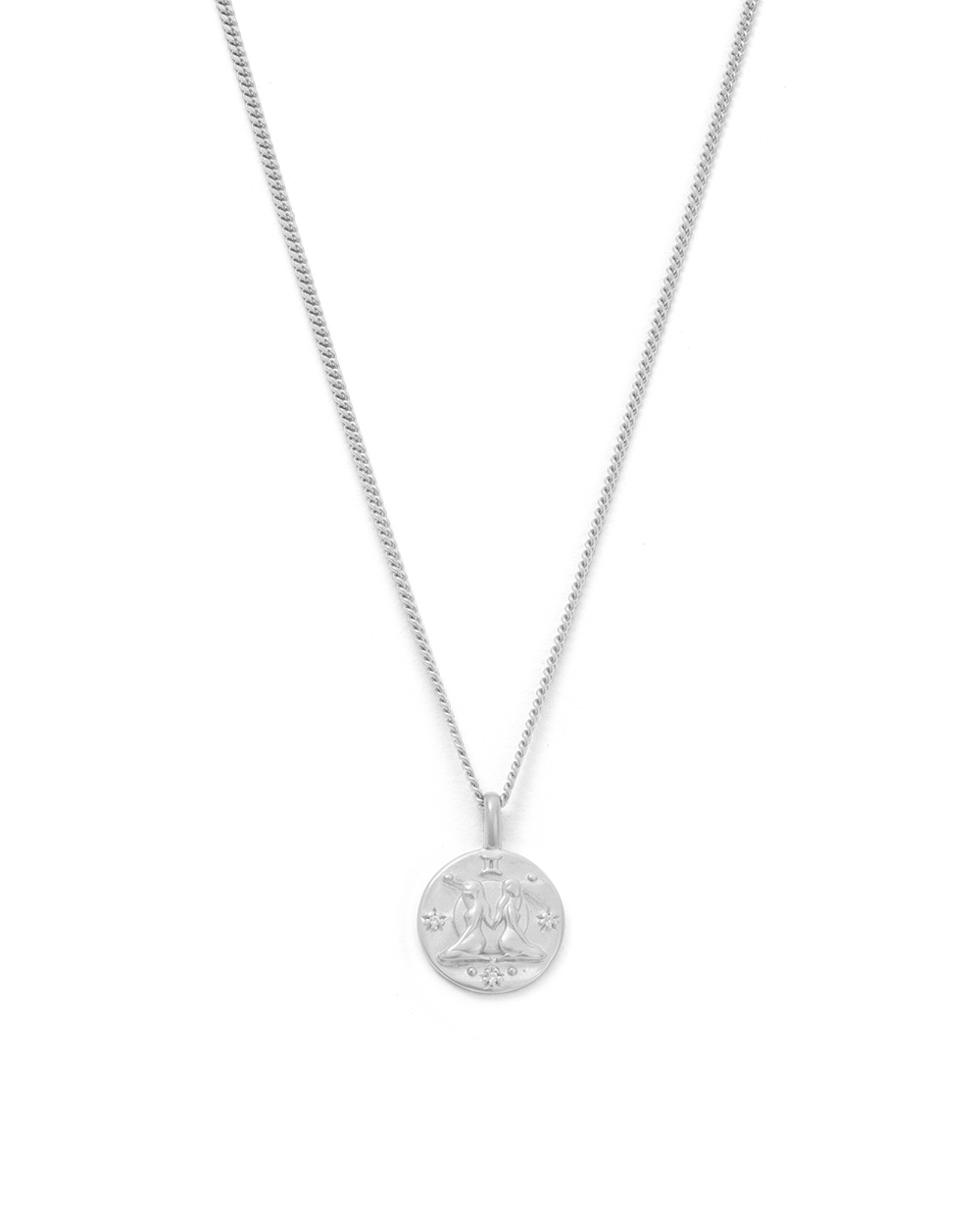 GEMINI PETITE ZODIAC NECKLACE (STERLING SILVER) IMAGE 1