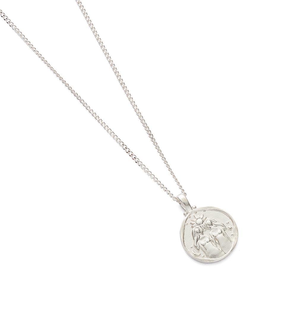 GEMINI ZODIAC NECKLACE (STERLING SILVER) IMAGE 4