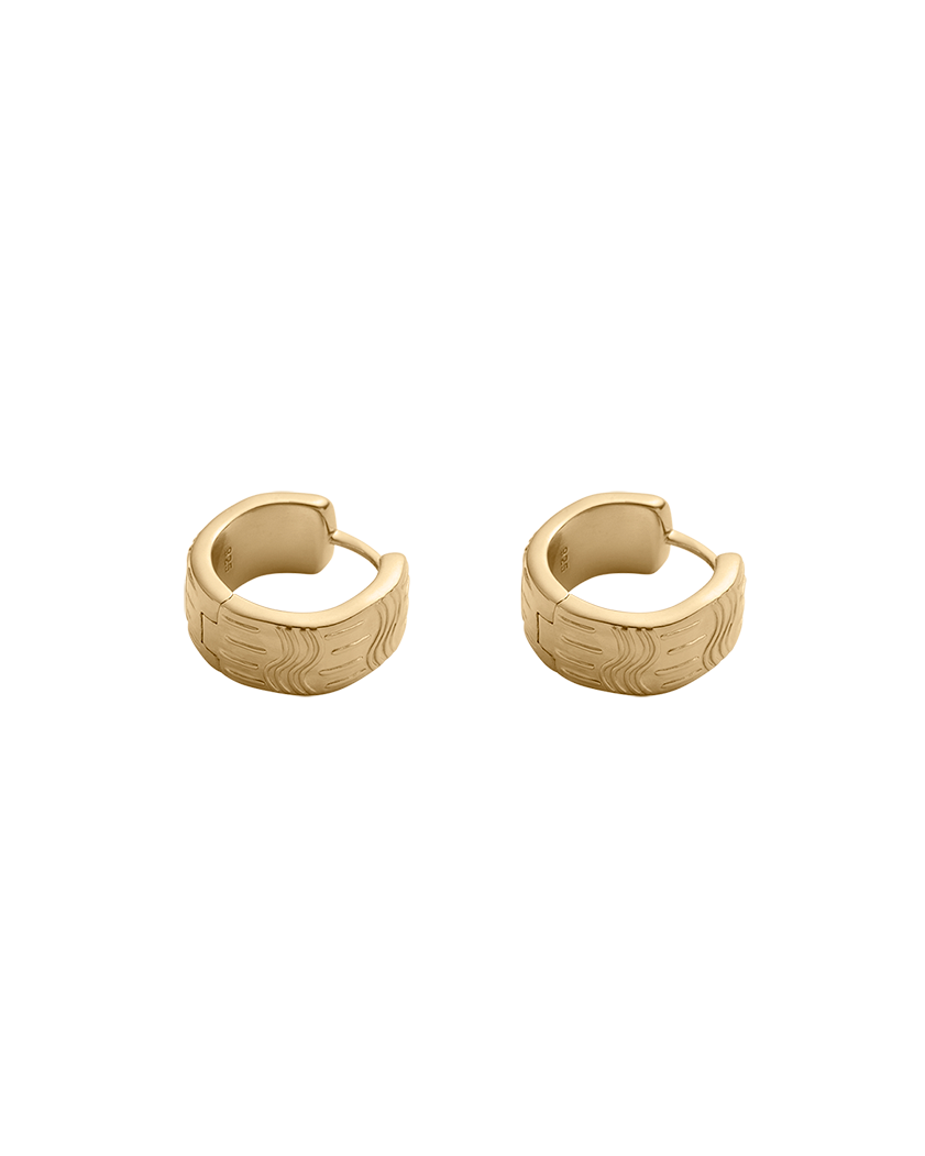 GLISTEN HOOPS (18K GOLD PLATED) IMAGE 4