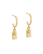 GUIDING STAR HOOPS (18K GOLD PLATED) IMAGE 1