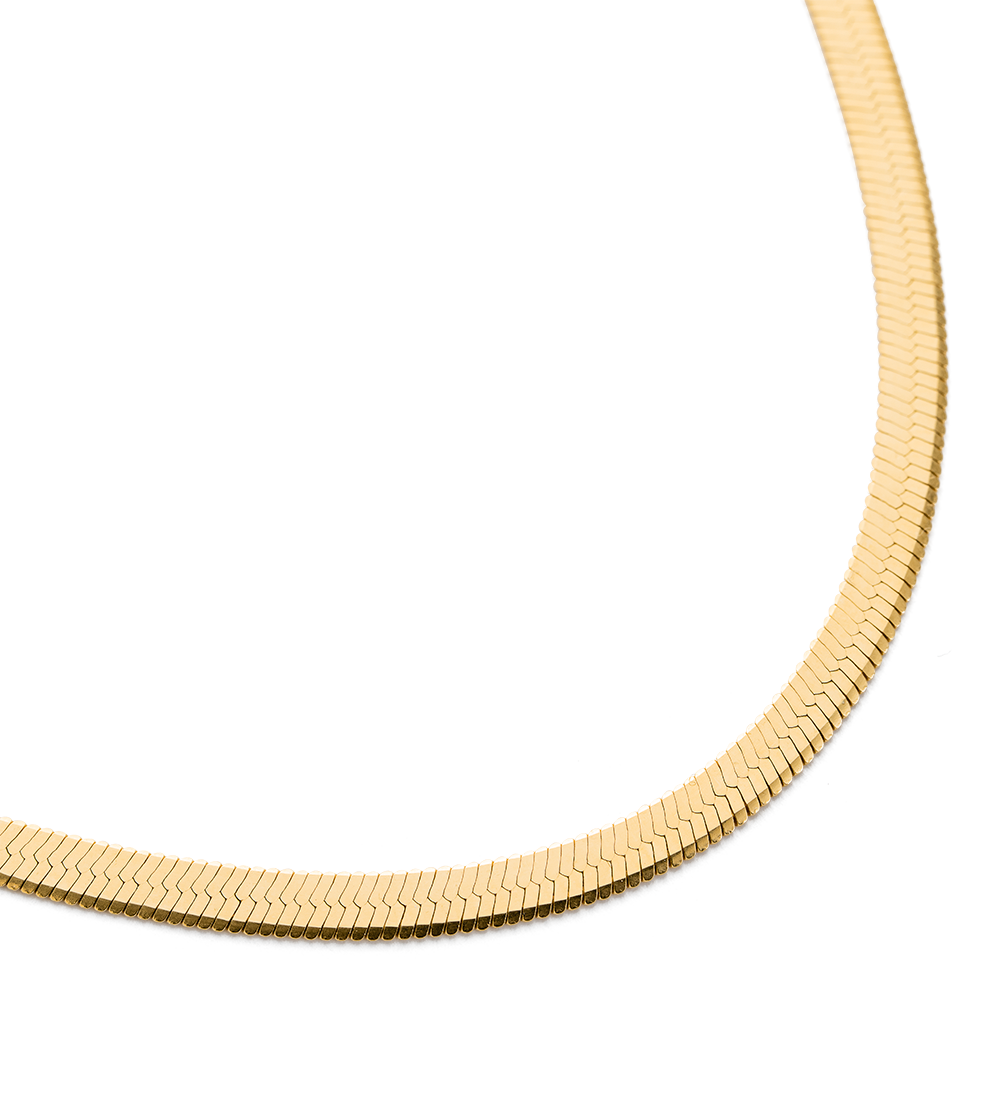 HERRINGBONE CHAIN (18K GOLD VERMEIL) IMAGE 4