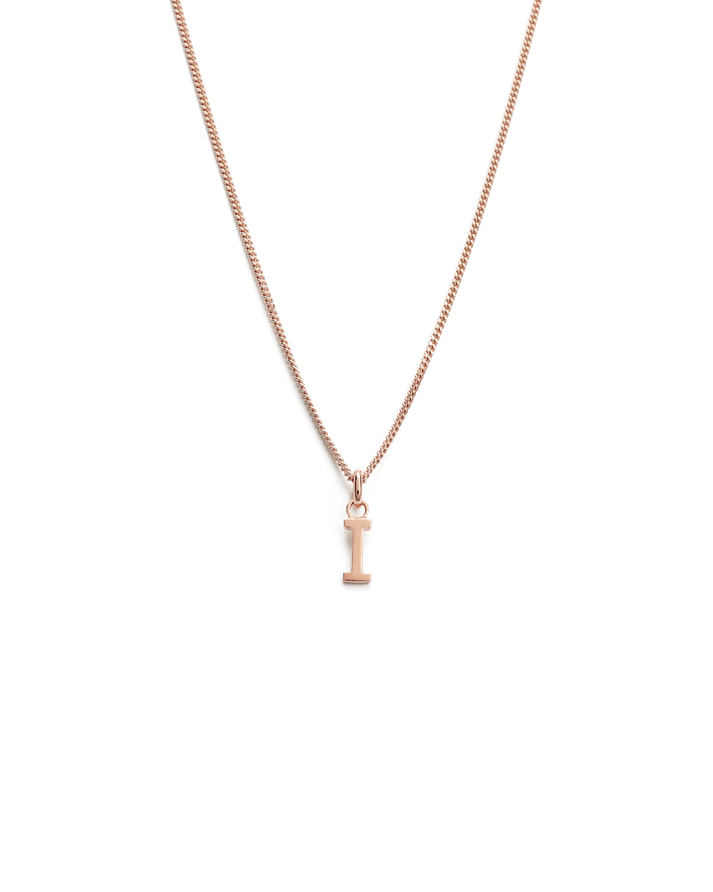 OUTLINE INITIAL NECKLACE A-Z (18K ROSE GOLD VERMEIL) IMAGE 14