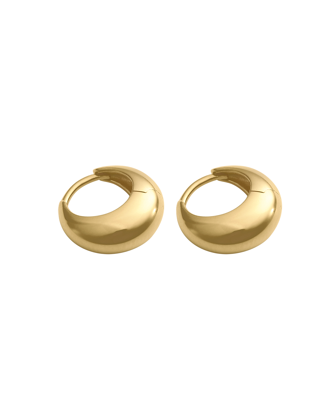 INDIGO HOOPS SMALL (18K GOLD PLATED) IMAGE 4