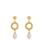 ISOLE PEARL EARRINGS (18K GOLD PLATED)