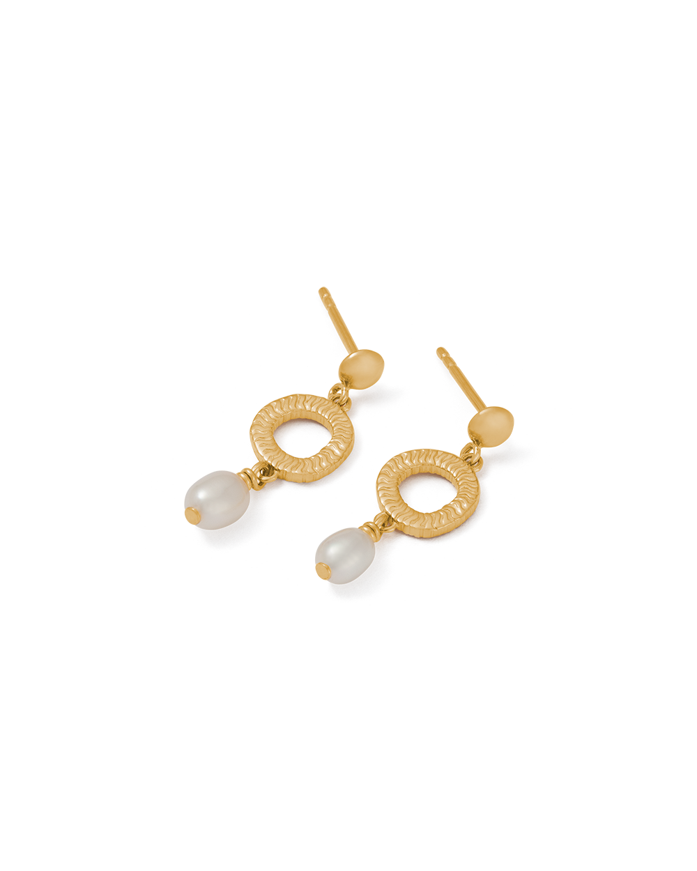 ISOLE PEARL EARRINGS (18K GOLD PLATED)