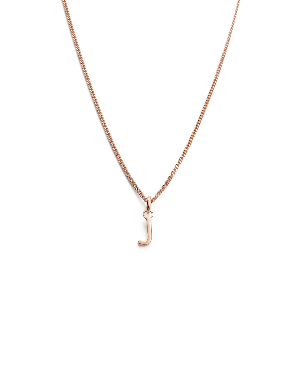 OUTLINE INITIAL NECKLACE A-Z (18K ROSE GOLD VERMEIL) IMAGE 15