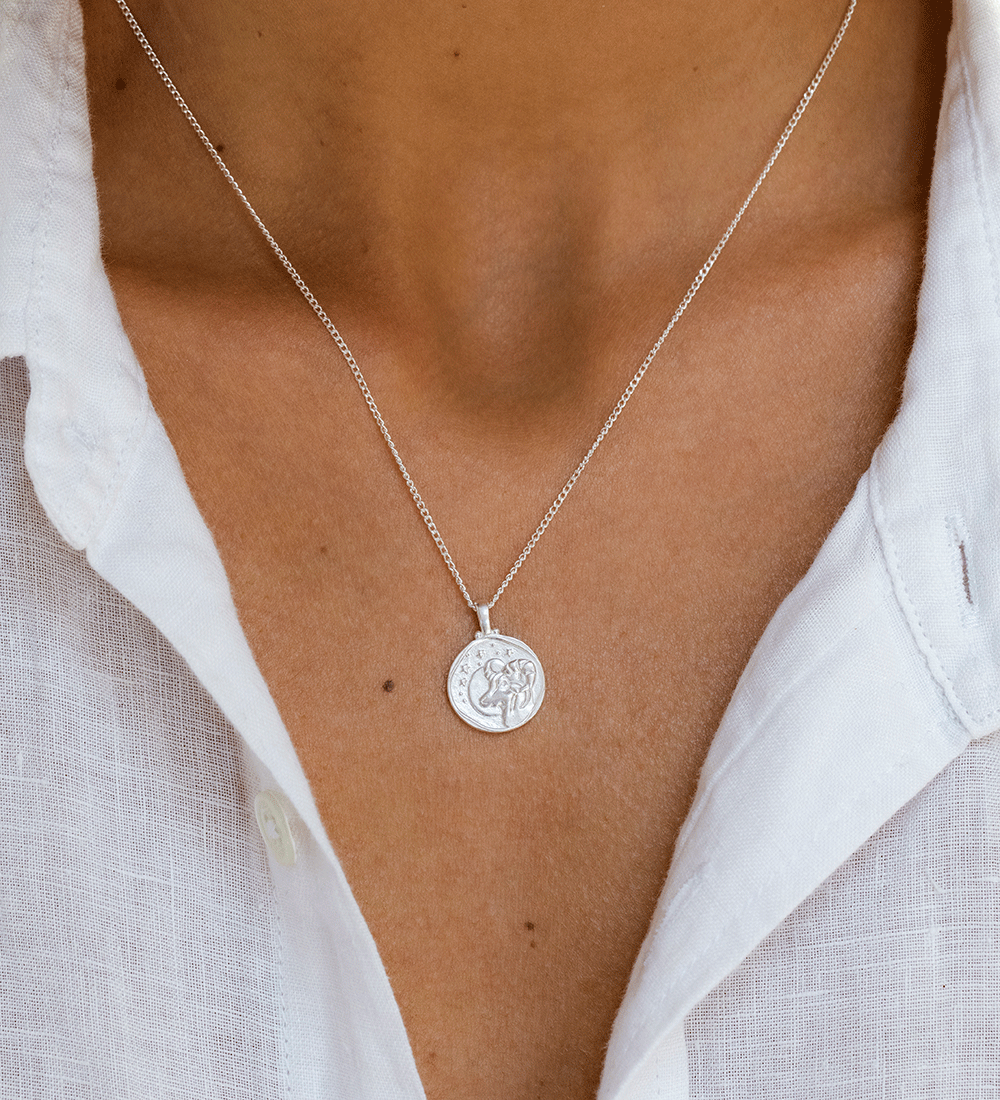 ARIES ZODIAC NECKLACE (STERLING SILVER) IMAGE 2