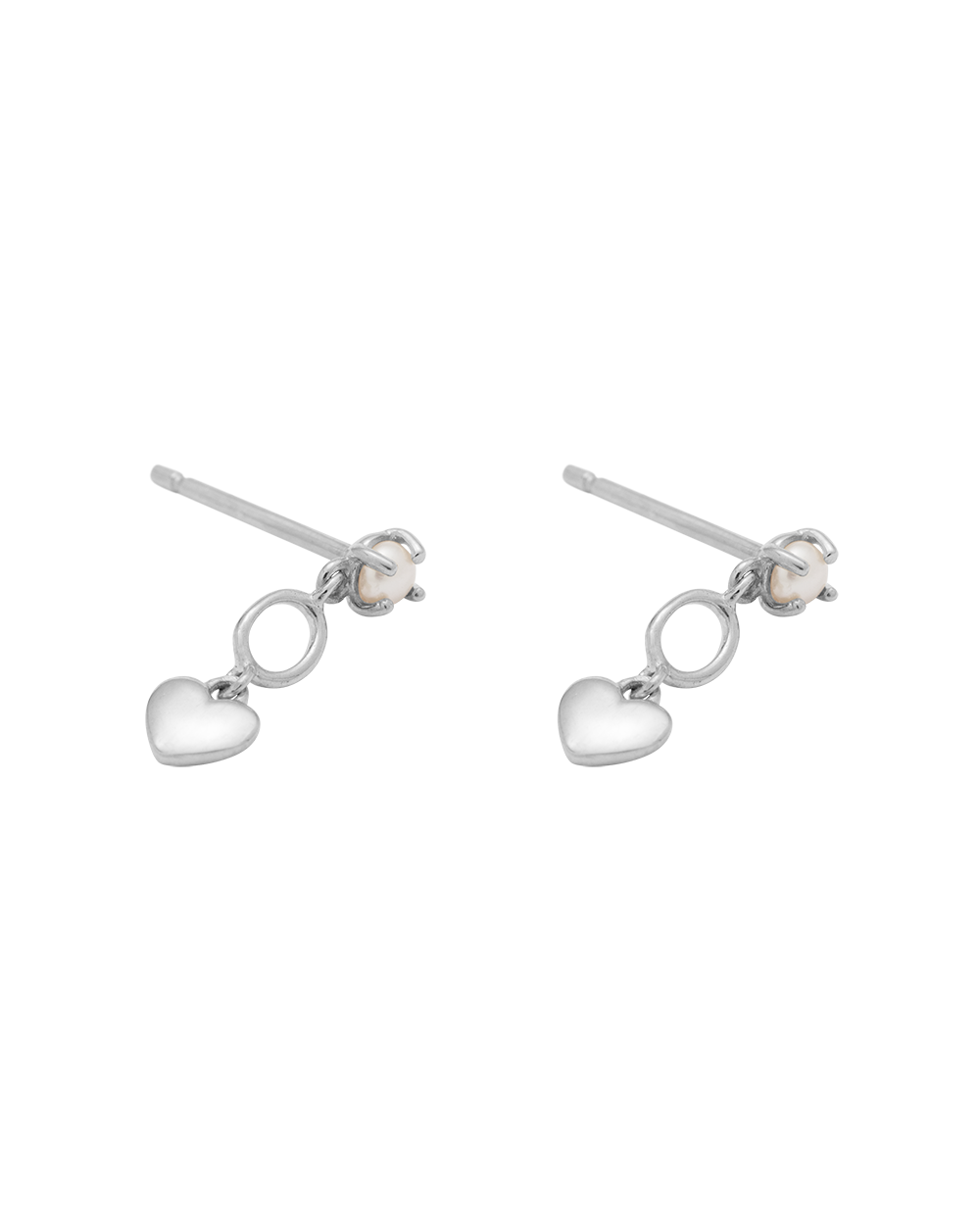 L'AMOUR HEART EARRINGS (STERLING SILVER) IMAGE 4