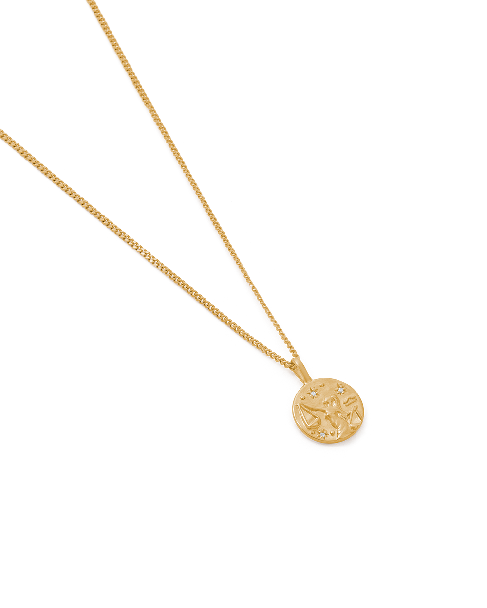 LIBRA PETITE ZODIAC NECKLACE (18K GOLD VERMEIL) IMAGE 4