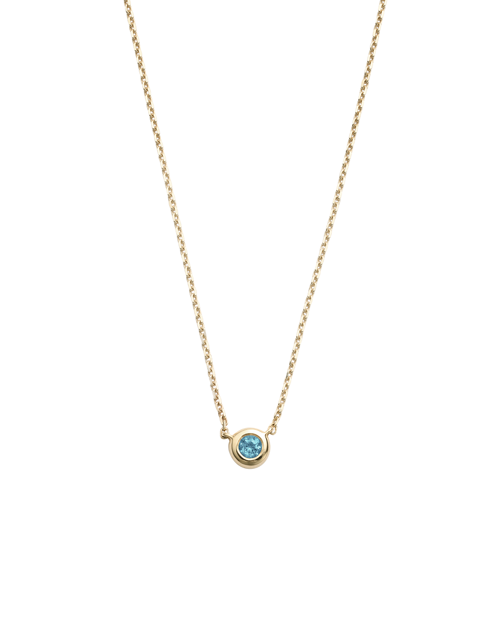 PETITE BIRTHSTONE NECKLACE (9K GOLD) IMAGE 13