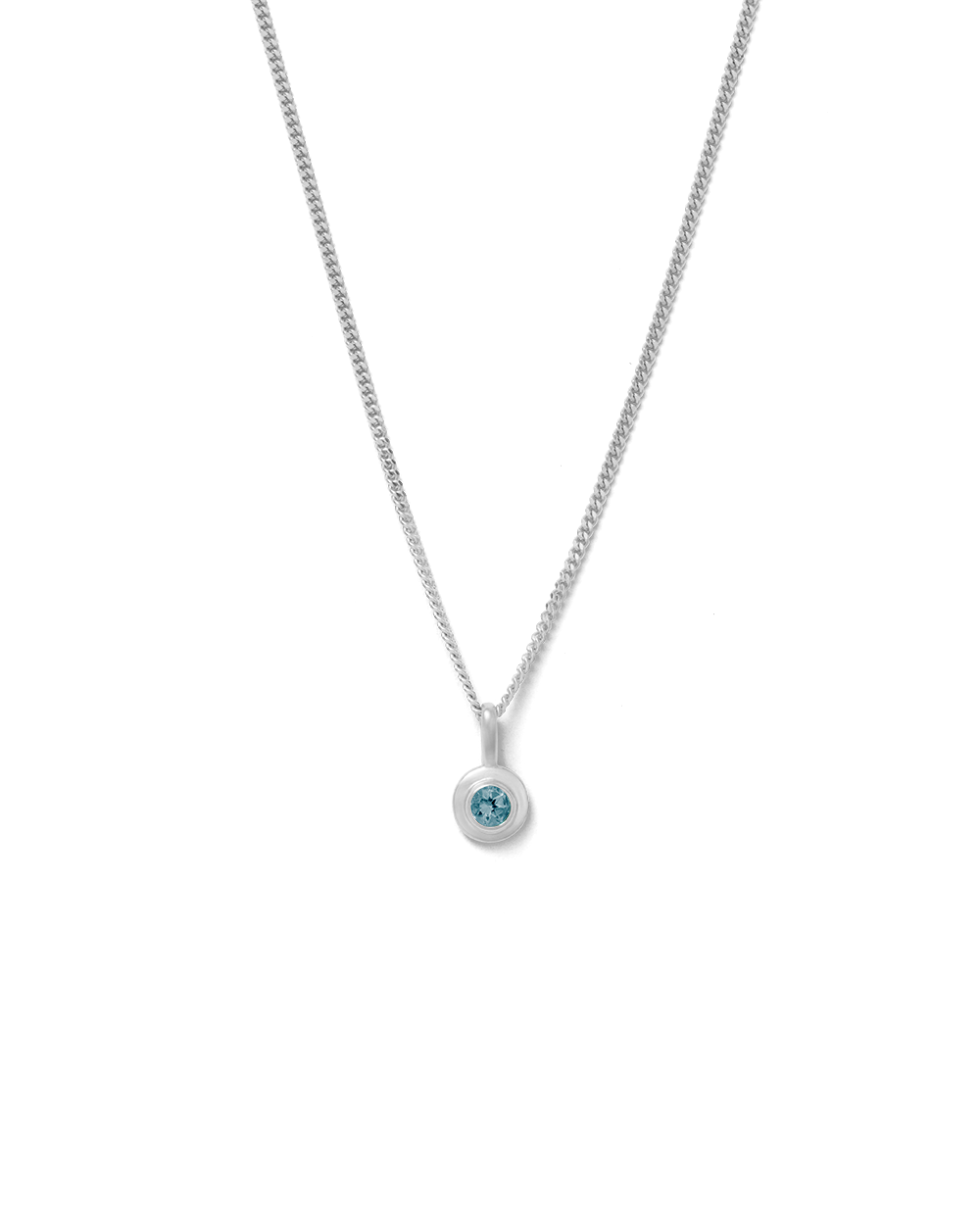 BIRTHSTONE NECKLACE (STERLING SILVER)