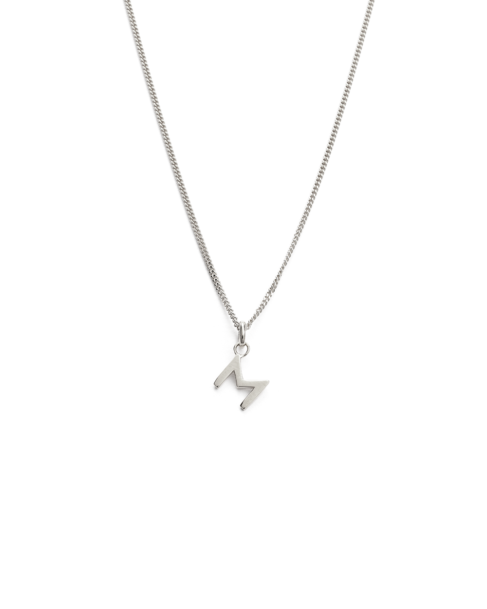 OUTLINE INITIAL NECKLACE A-Z (STERLING SILVER) IMAGE 18