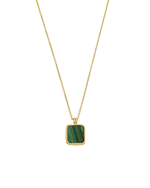 MALACHITE PENDANT NECKLACE (18K GOLD VERMEIL)