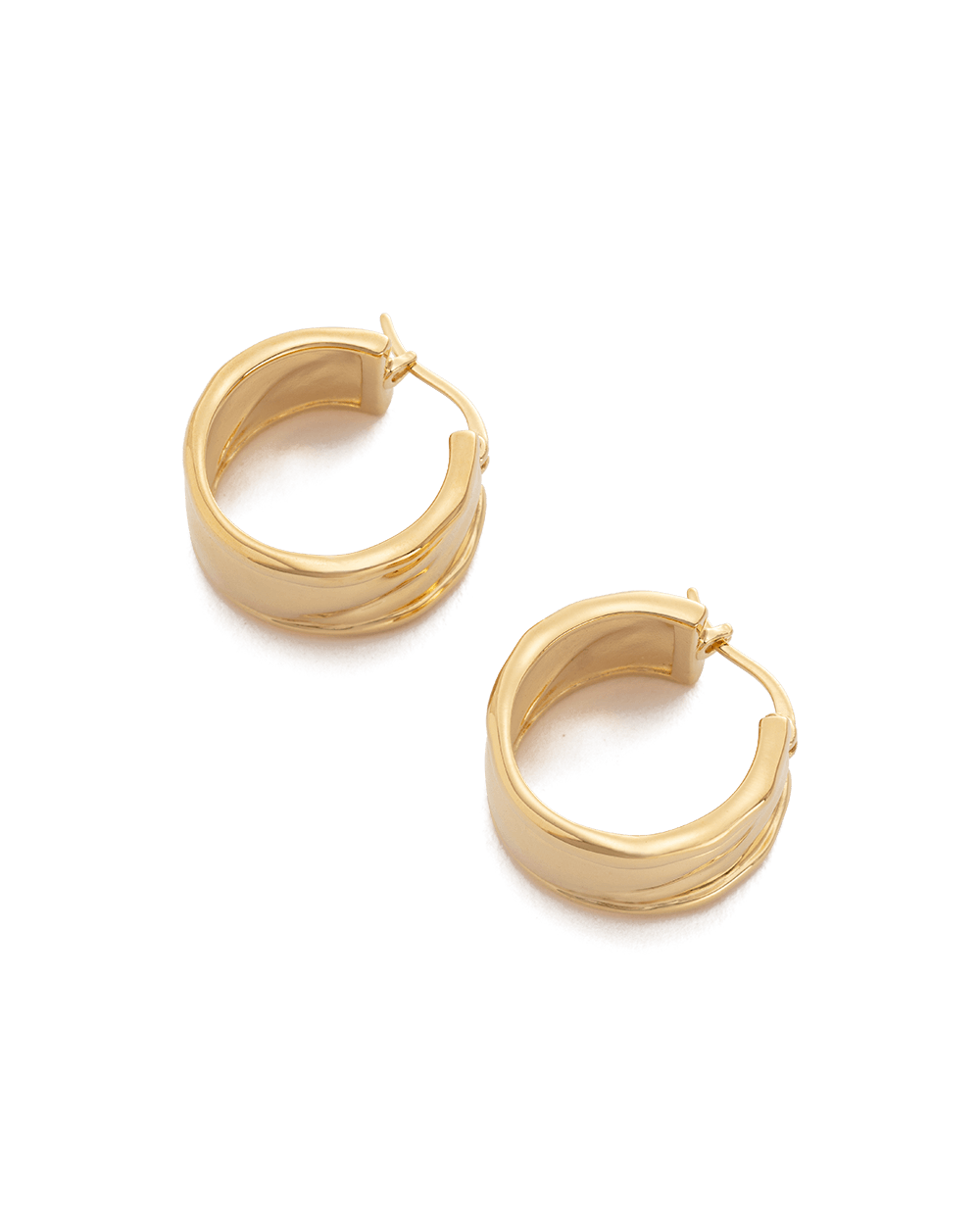 MOLTEN HOOPS (18K GOLD PLATED) - IMAGE 4