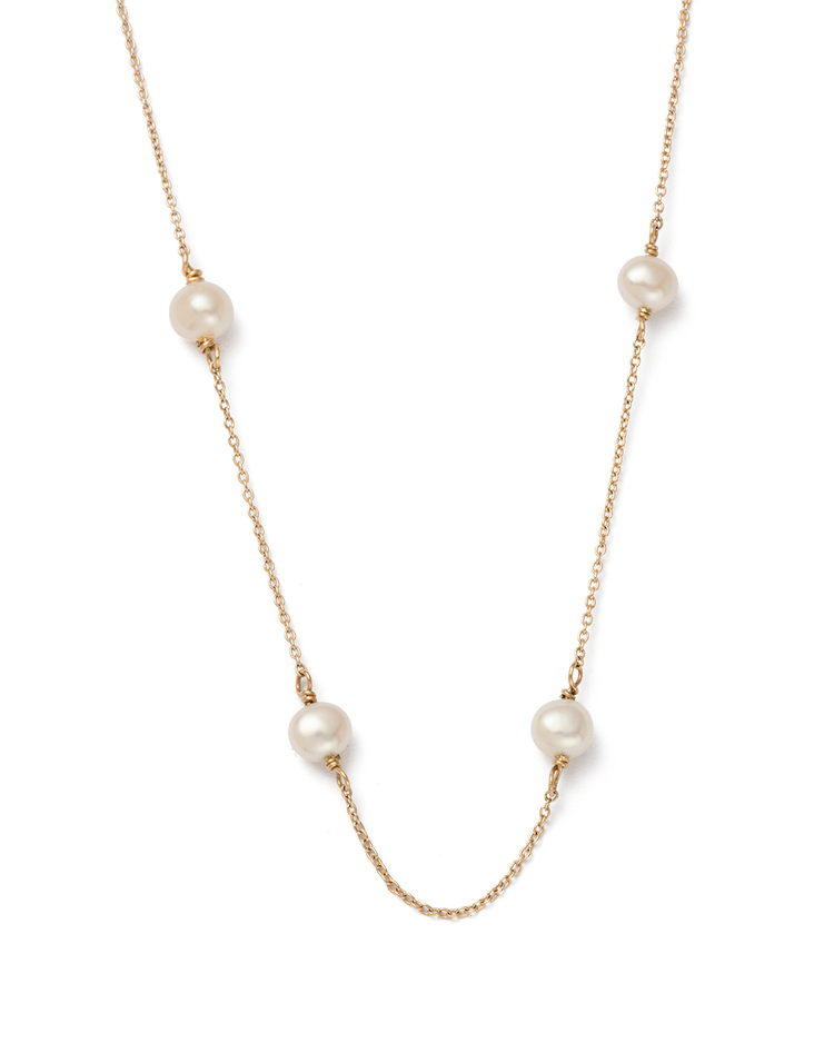 MOON TIDE PEARL NECKLACE (9K GOLD) IMAGE 1